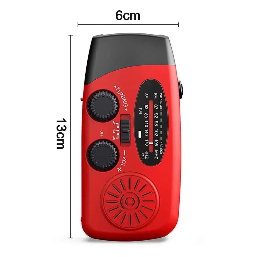 WeatherGuard 5-in-1 | Emergency Radio with Solar, Hand-Crank & Power Bank
