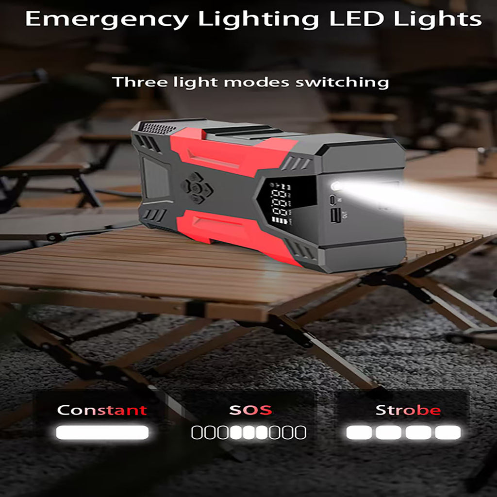 JumpForce Pro 12V | High-Power Jump Starter with Built-In Air Compressor