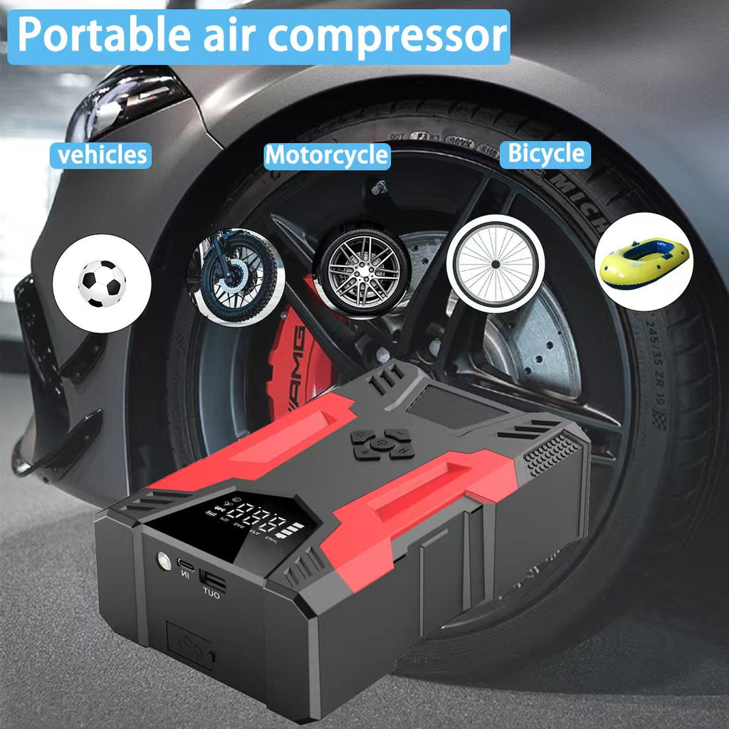 JumpForce Pro 12V | High-Power Jump Starter with Built-In Air Compressor