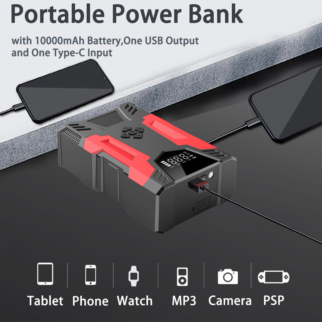 JumpForce Pro 12V | High-Power Jump Starter with Built-In Air Compressor