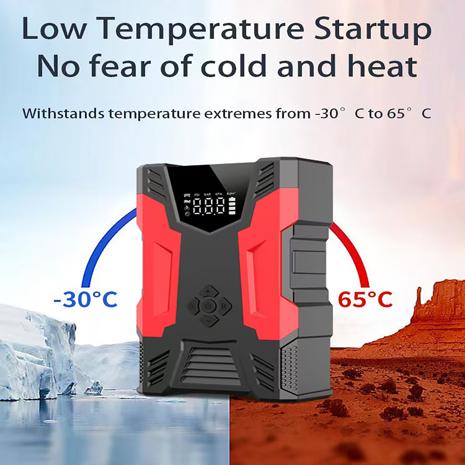 JumpForce Pro 12V | High-Power Jump Starter with Built-In Air Compressor