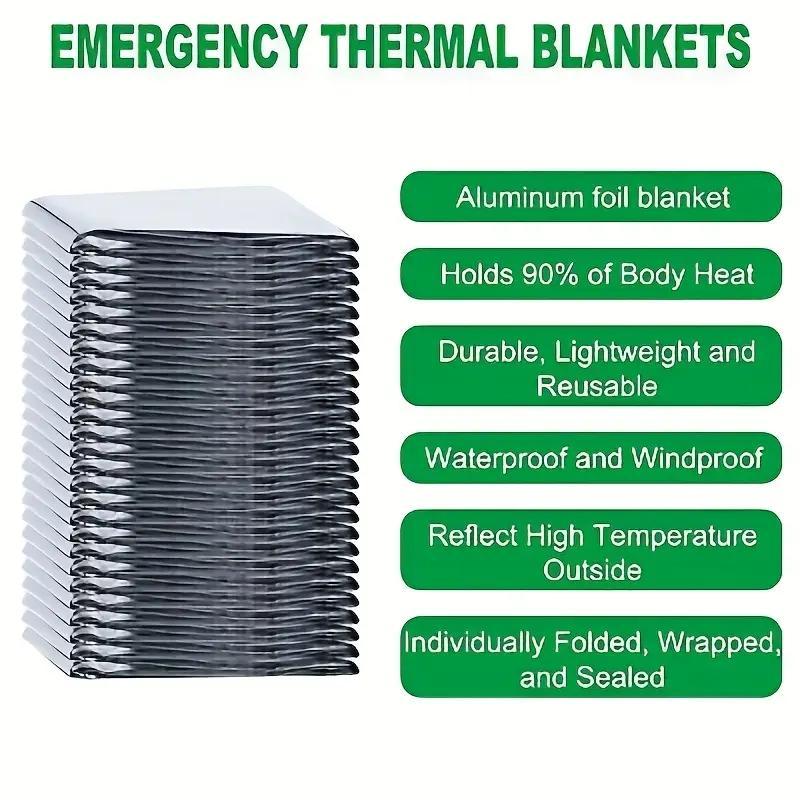 ThermaPack 8-Pack | Emergency Mylar Survival Blankets (Value Bundle)