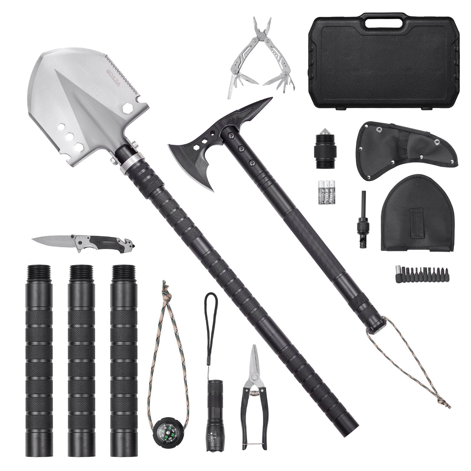 MultiForce 28-in-1 | Ultimate Survival Shovel with Axe & Multi-Tools