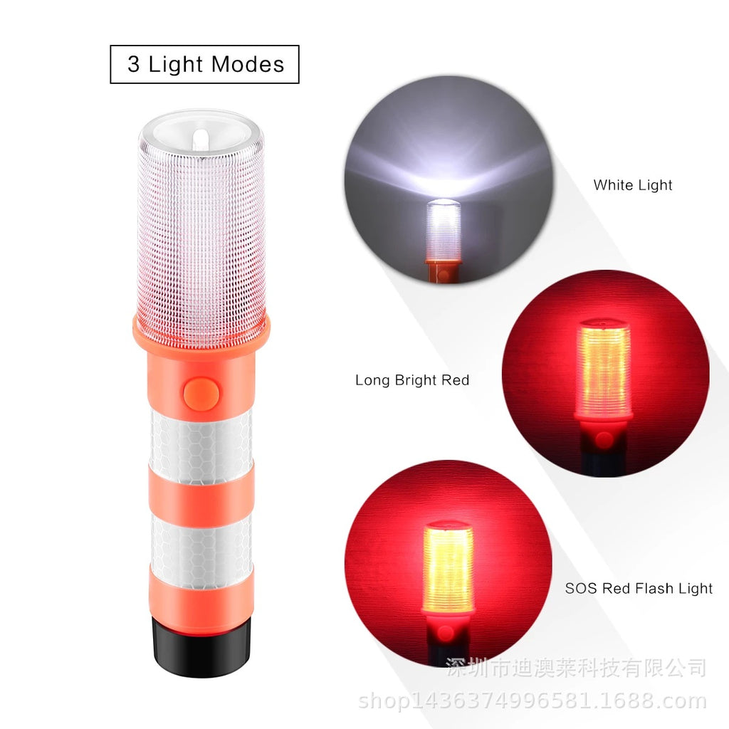 RoadSafe LED Flare Kit | 3-Pack Magnetic Emergency Warning Lights