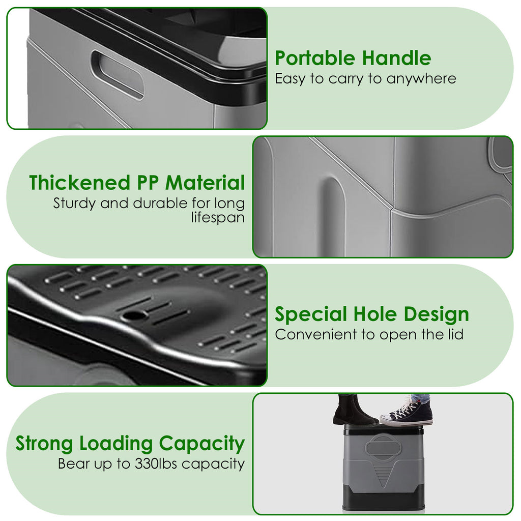 PrivacyPro Portable Toilet | Collapsible Emergency Toilet with Carrying Bag