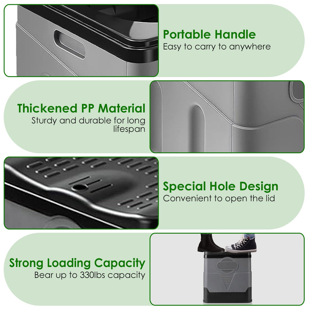 PrivacyPro Portable Toilet | Collapsible Emergency Toilet with Carrying Bag