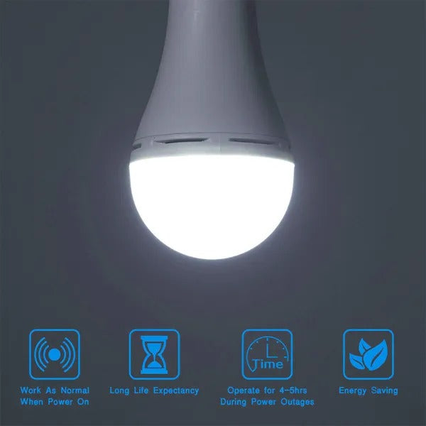 PowerLight Smart Bulb | 9W Rechargeable Emergency LED with Battery Backup