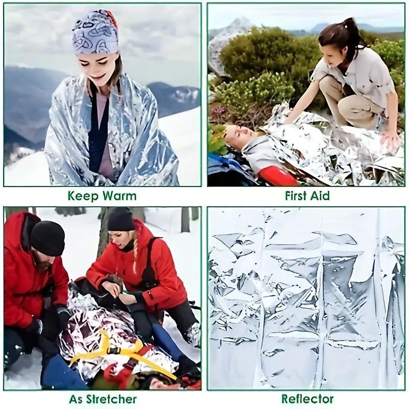 ThermaPack 8-Pack | Emergency Mylar Survival Blankets (Value Bundle)
