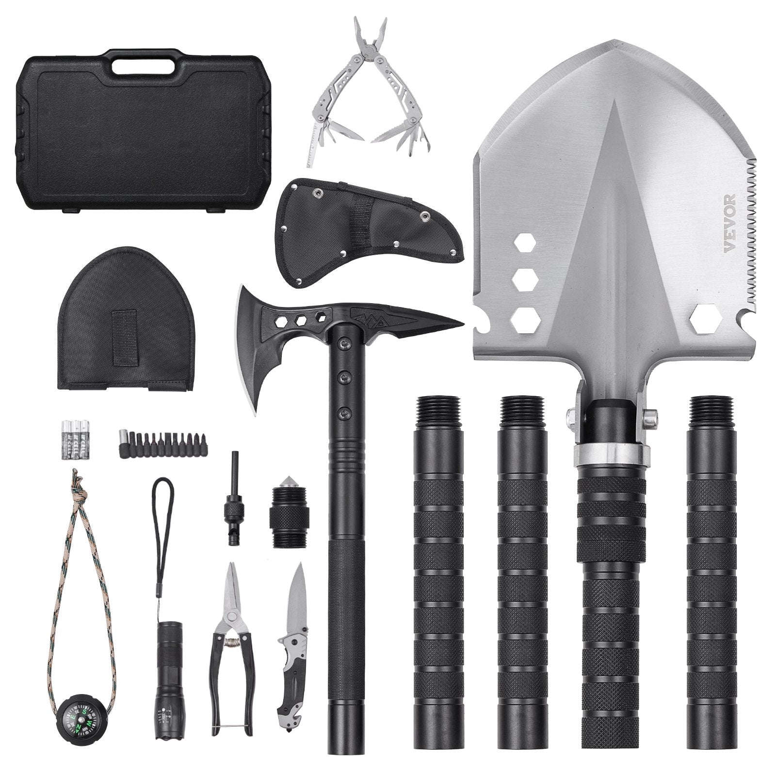 MultiForce 28-in-1 | Ultimate Survival Shovel with Axe & Multi-Tools