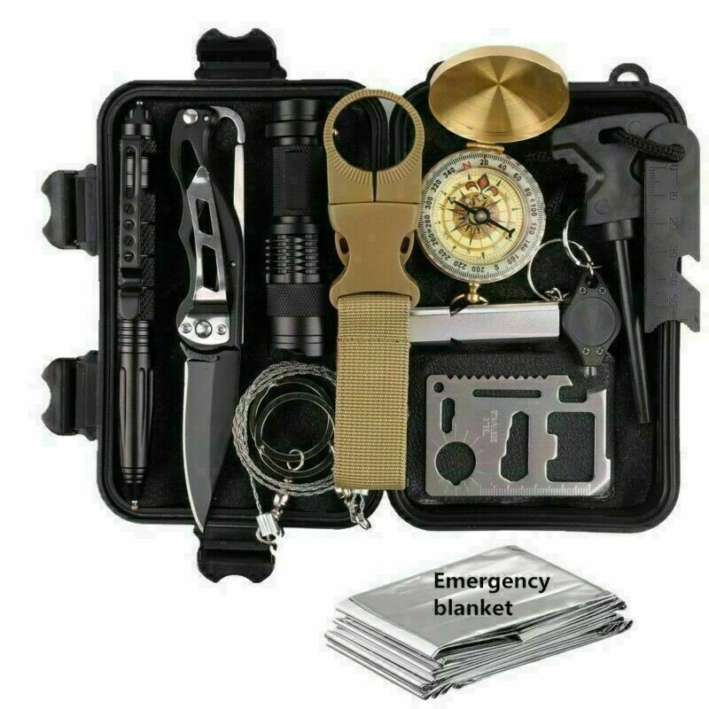 SurviveMax 14-in-1 | Complete Emergency Survival Kit with Tactical Case