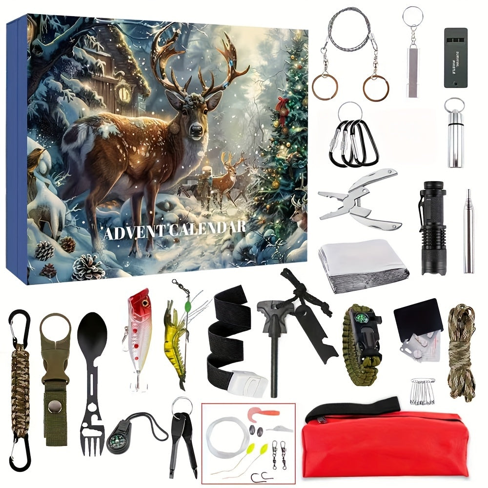 AdventPro Survival Calendar | 24-Day Outdoor Gear Countdown Gift Set