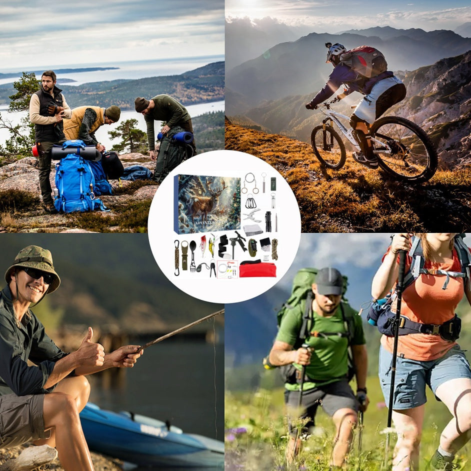 AdventPro Survival Calendar | 24-Day Outdoor Gear Countdown Gift Set
