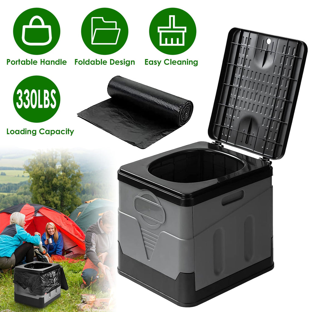 PrivacyPro Portable Toilet | Collapsible Emergency Toilet with Carrying Bag