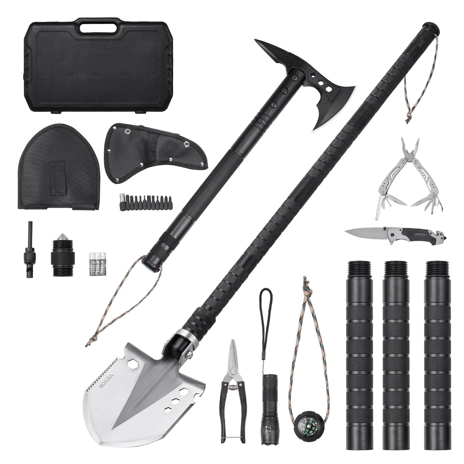 MultiForce 28-in-1 | Ultimate Survival Shovel with Axe & Multi-Tools