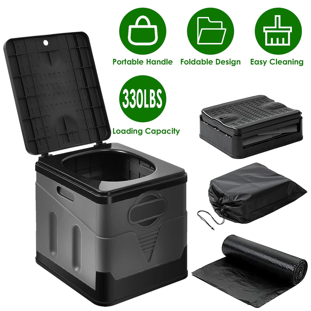 PrivacyPro Portable Toilet | Collapsible Emergency Toilet with Carrying Bag