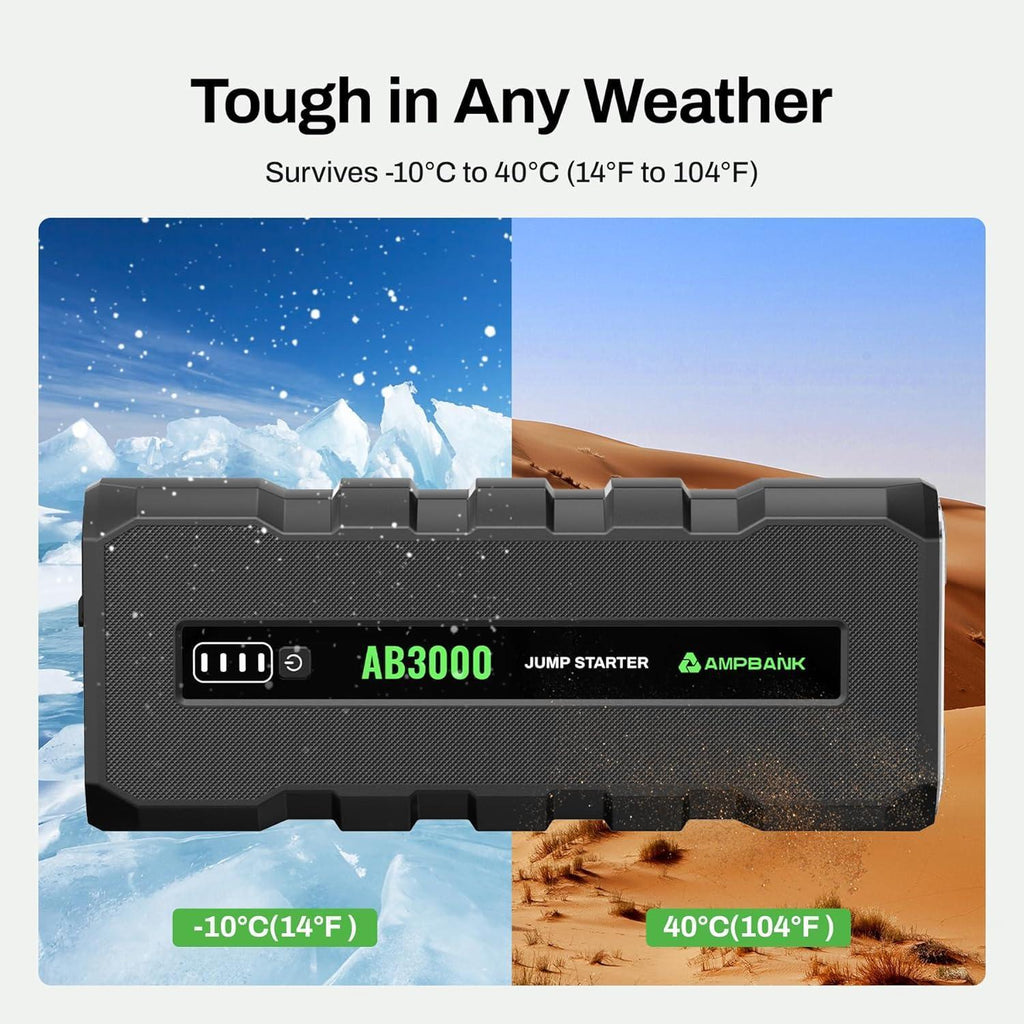 3000A Car Emergency Starting Power Supply 12V Portable Battery Starter Suitable For 6.0L Gasoline And 4.0L Diesel Engines