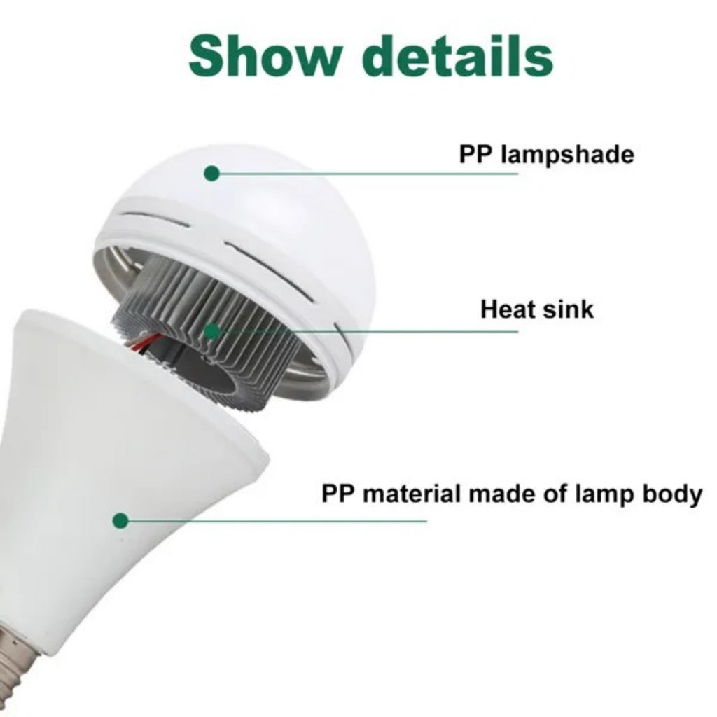 PowerLight Smart Bulb | 9W Rechargeable Emergency LED with Battery Backup
