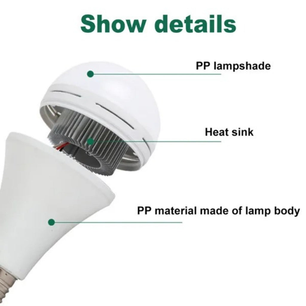 PowerLight Smart Bulb | 9W Rechargeable Emergency LED with Battery Backup