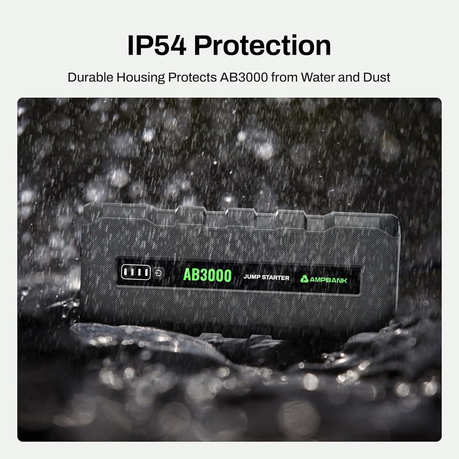 3000A Car Emergency Starting Power Supply 12V Portable Battery Starter Suitable For 6.0L Gasoline And 4.0L Diesel Engines