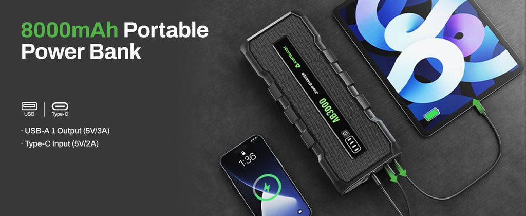 3000A Car Emergency Starting Power Supply 12V Portable Battery Starter Suitable For 6.0L Gasoline And 4.0L Diesel Engines